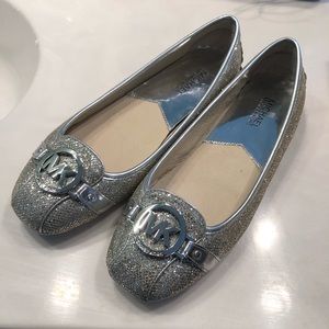 Michael Kors Silver Glitter Flats